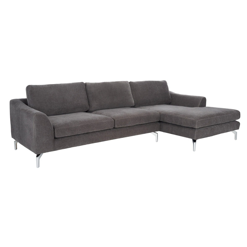 Canapé en velours gris anthracite SAFAVIEH Couture Nicholsen