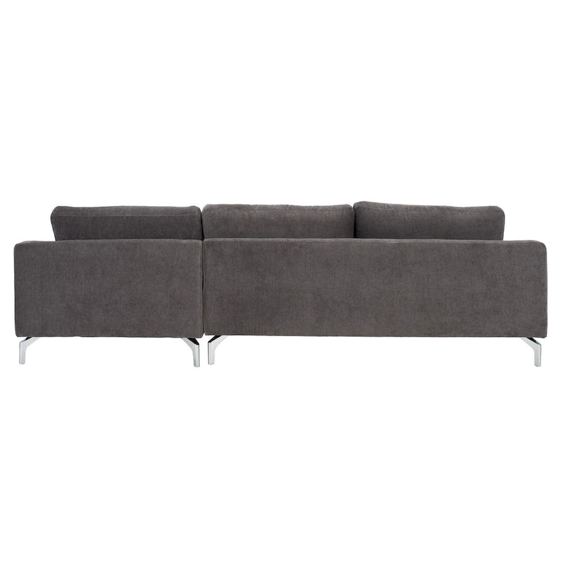 Canapé en velours gris anthracite SAFAVIEH Couture Nicholsen