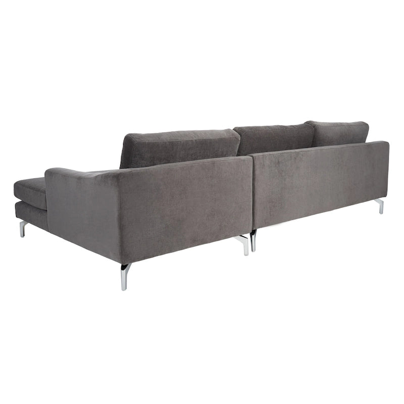 Canapé en velours gris anthracite SAFAVIEH Couture Nicholsen
