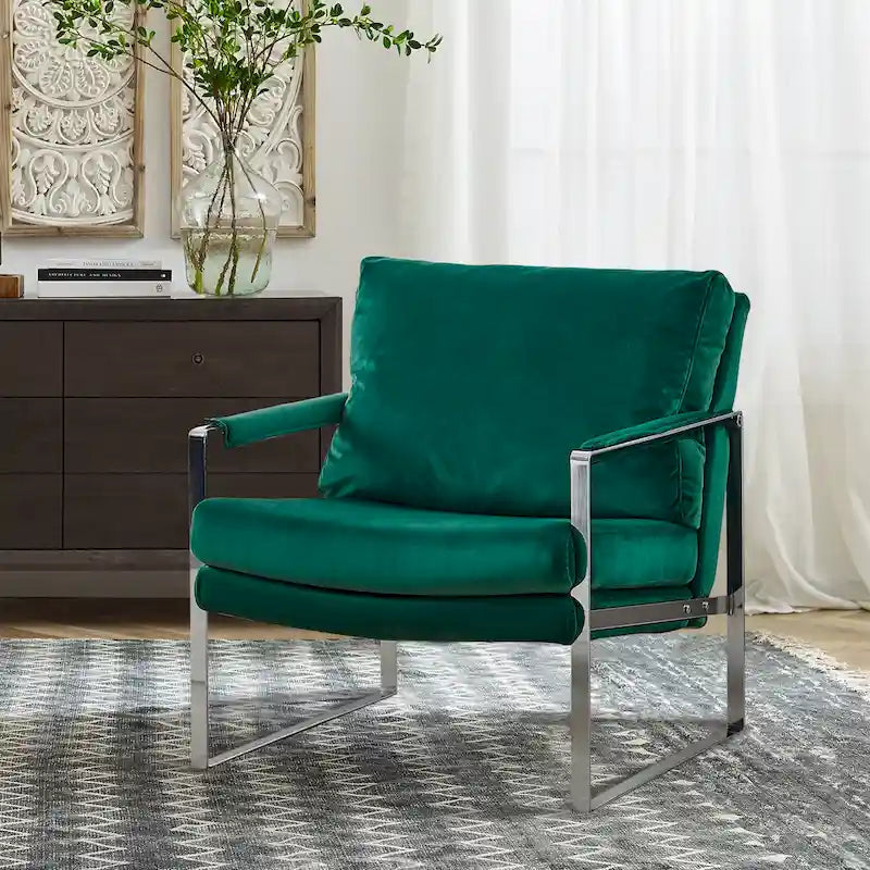 Fauteuil Art Leon moderne en similicuir avec structure en acier