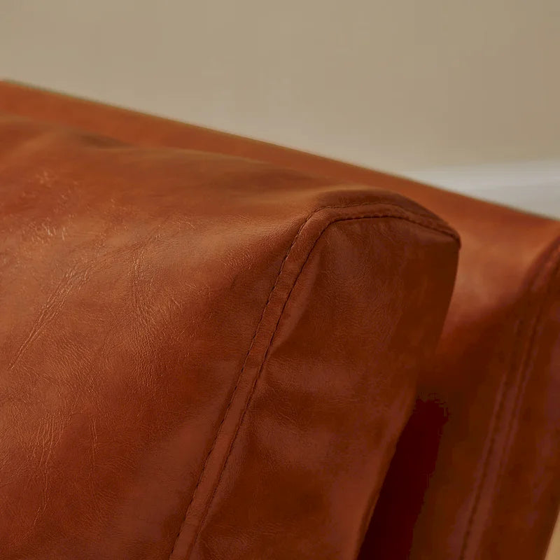 Fauteuil Art Leon moderne en similicuir avec structure en acier
