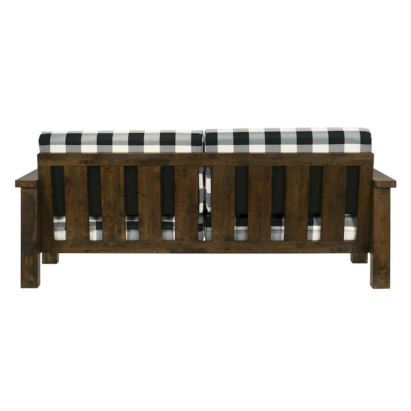 Ensemble de canapés 2 pièces Jimo en chêne rustique et tissu lin de Furniture of America