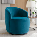 Fauteuil pivotant en velours avec anneau de revêtement en poudre