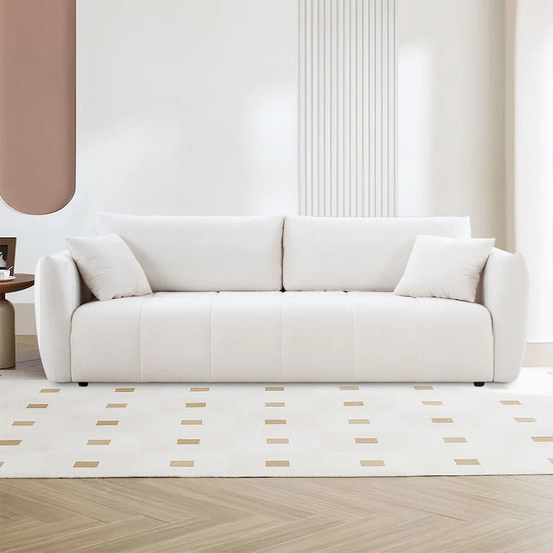 Canapé 3 places moderne en tissu rembourré de 85 pouces de large pour salon