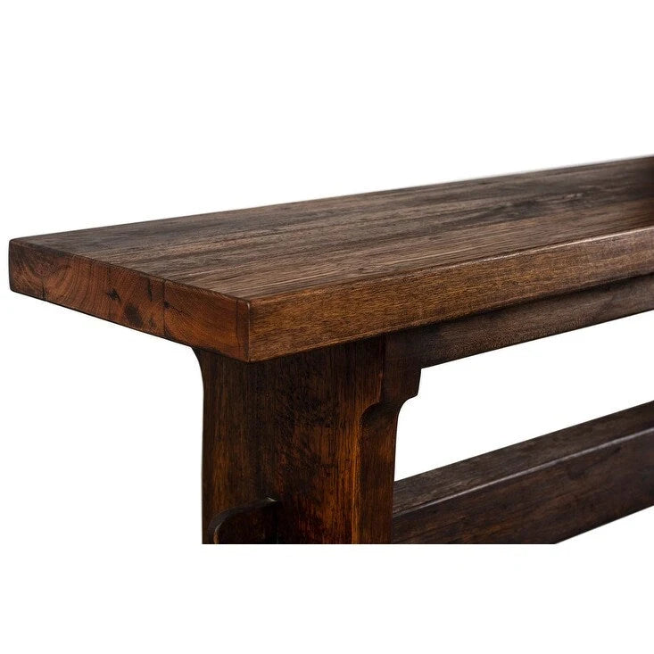 Banc d'intérieur en bois de grange massif recyclé, fabriqué à la main, largeur 54 ou 72 pouces.