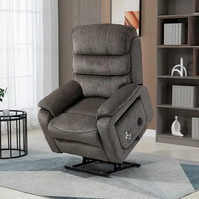 Fauteuil inclinable surdimensionné phare avec chargement sans fil, massage et chauffage