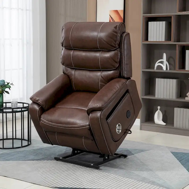 Fauteuil inclinable surdimensionné phare avec chargement sans fil, massage et chauffage