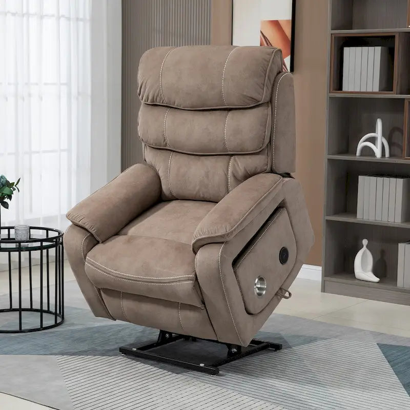 Fauteuil inclinable surdimensionné phare avec chargement sans fil, massage et chauffage