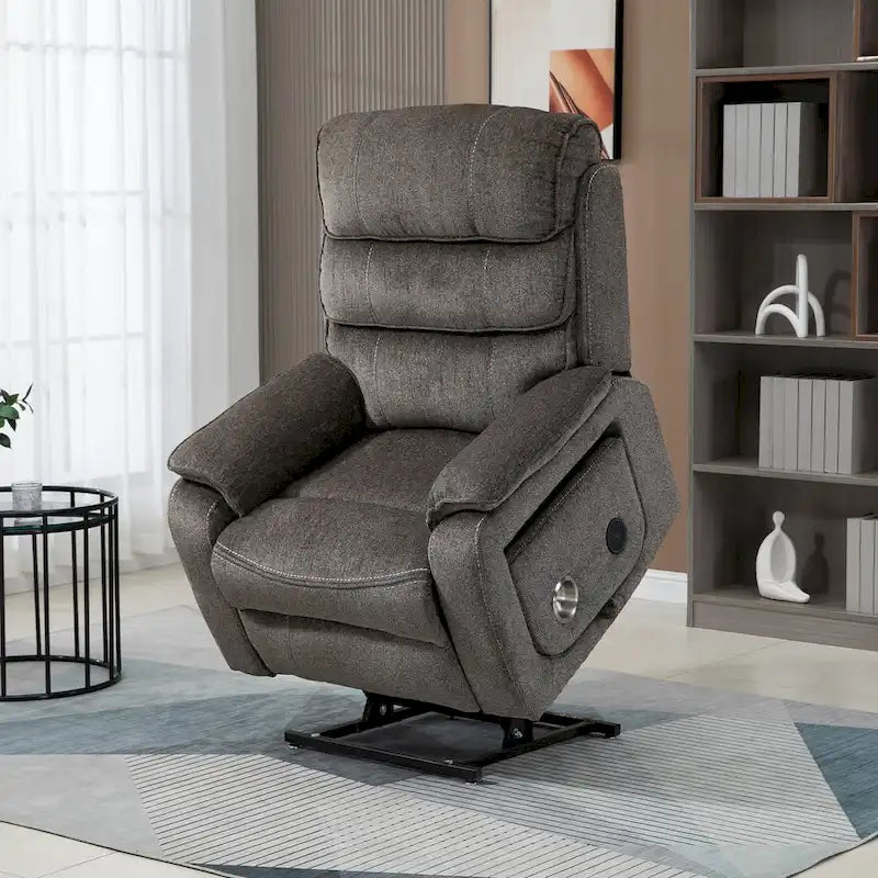 Fauteuil inclinable surdimensionné phare avec chargement sans fil, massage et chauffage