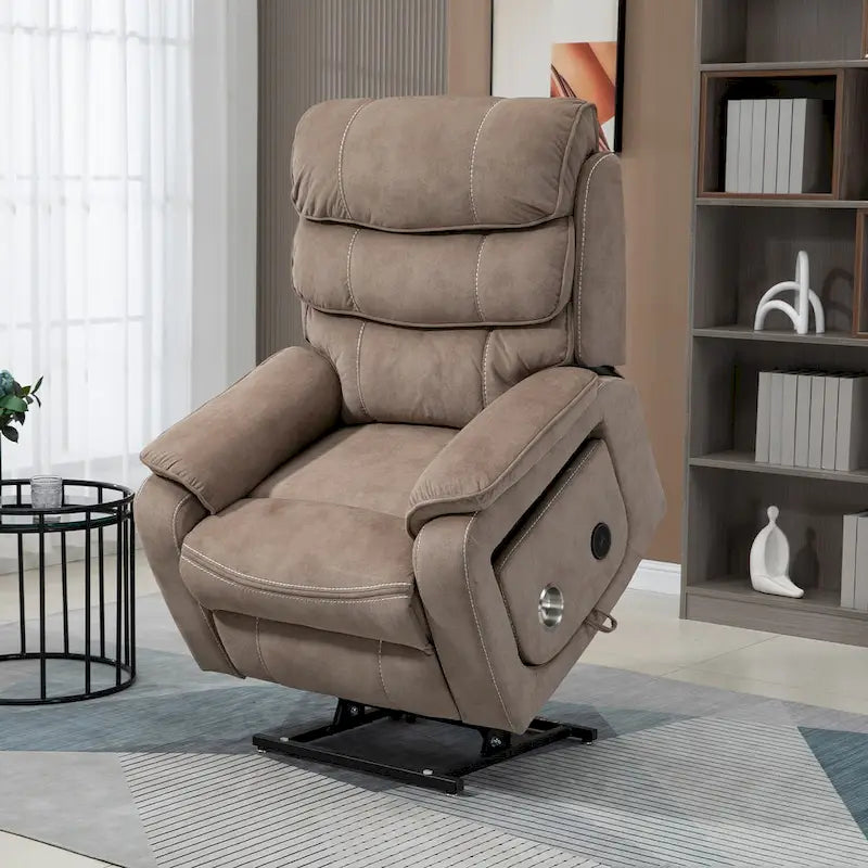 Fauteuil inclinable surdimensionné phare avec chargement sans fil, massage et chauffage