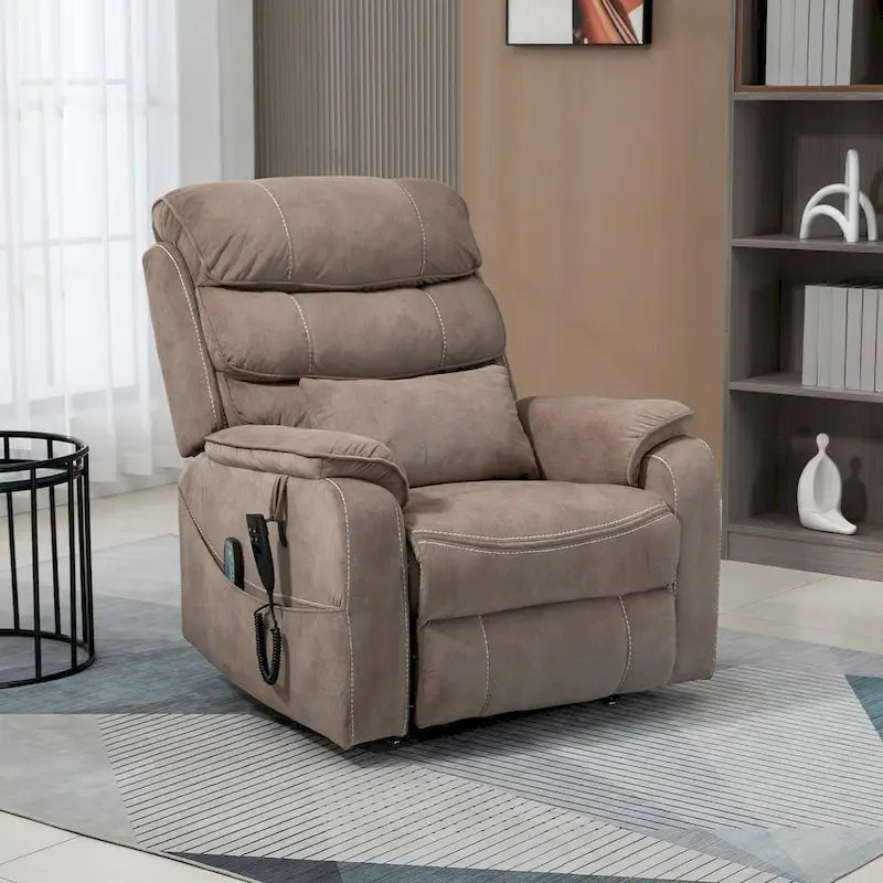 Fauteuil inclinable surdimensionné phare avec chargement sans fil, massage et chauffage