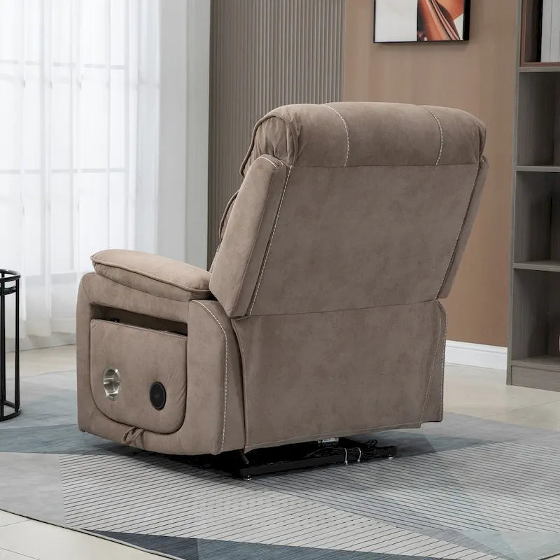 Fauteuil inclinable surdimensionné phare avec chargement sans fil, massage et chauffage