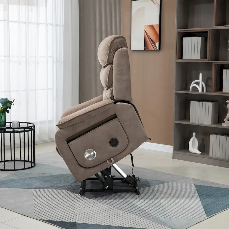 Fauteuil inclinable surdimensionné phare avec chargement sans fil, massage et chauffage