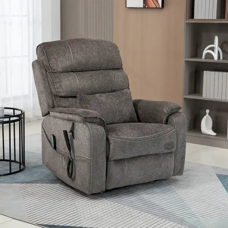 Fauteuil inclinable surdimensionné phare avec chargement sans fil, massage et chauffage