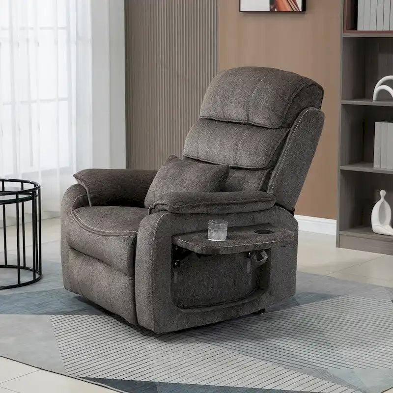 Fauteuil inclinable surdimensionné phare avec chargement sans fil, massage et chauffage