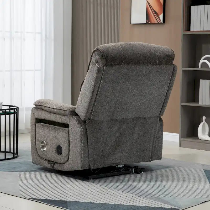 Fauteuil inclinable surdimensionné phare avec chargement sans fil, massage et chauffage