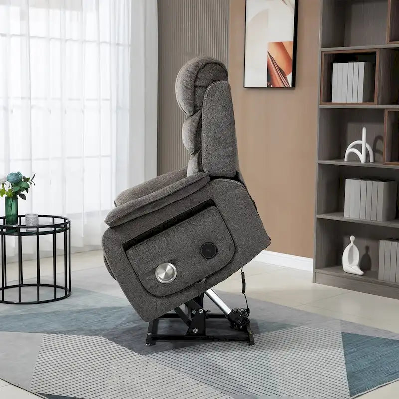 Fauteuil inclinable surdimensionné phare avec chargement sans fil, massage et chauffage