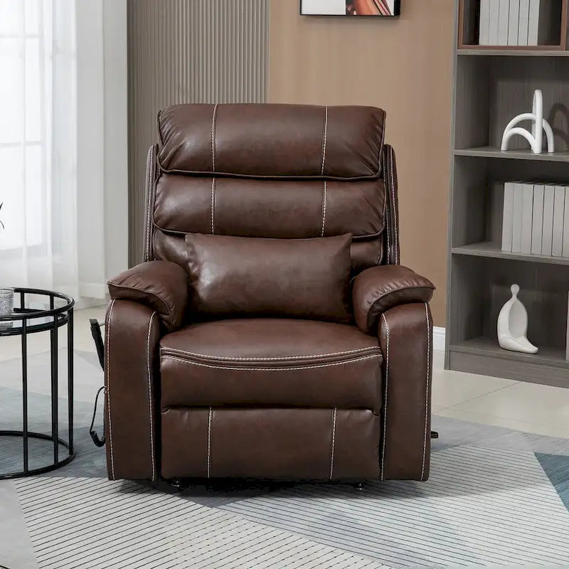 Fauteuil inclinable surdimensionné phare avec chargement sans fil, massage et chauffage