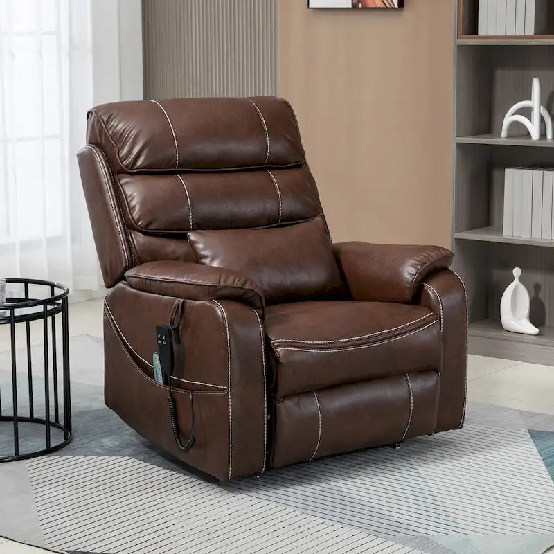 Fauteuil inclinable surdimensionné phare avec chargement sans fil, massage et chauffage
