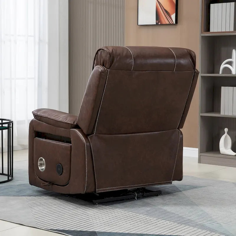Fauteuil inclinable surdimensionné phare avec chargement sans fil, massage et chauffage