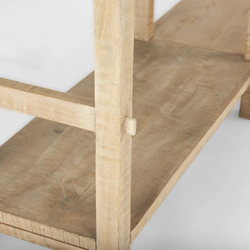 Table console Rosie en bois blond (grand modèle)