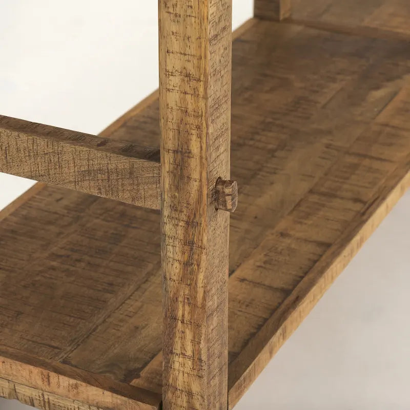 Table console Rosie en bois blond (grand modèle)