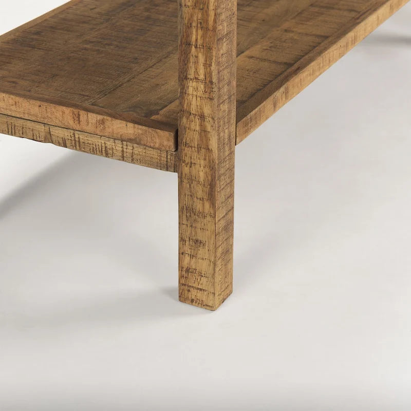 Table console Rosie en bois blond (grand modèle)