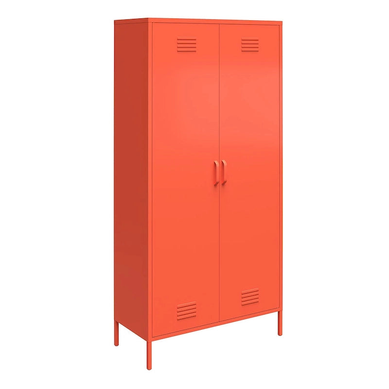 Armoire de rangement Novogratz à 2 portes, style casier métallique haut