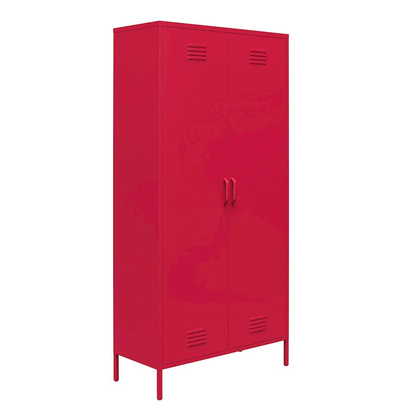 Armoire de rangement Novogratz à 2 portes, style casier métallique haut