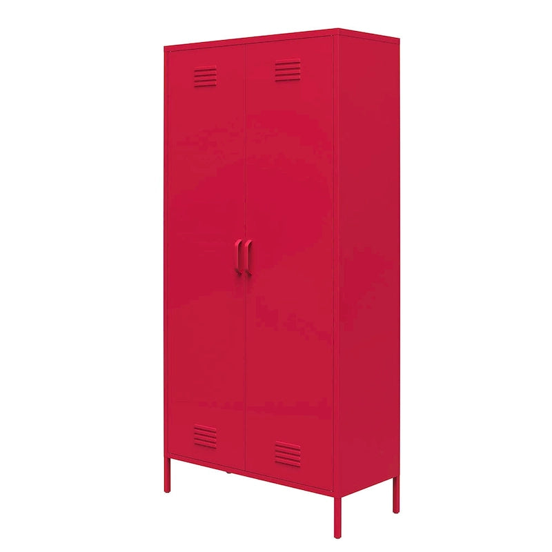 Armoire de rangement Novogratz à 2 portes, style casier métallique haut