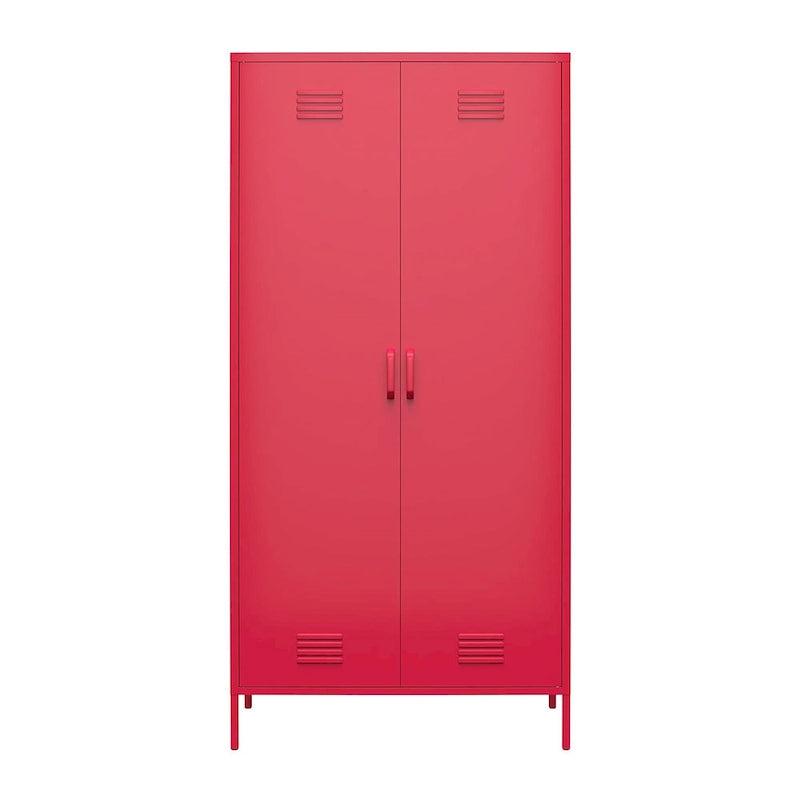 Armoire de rangement Novogratz à 2 portes, style casier métallique haut