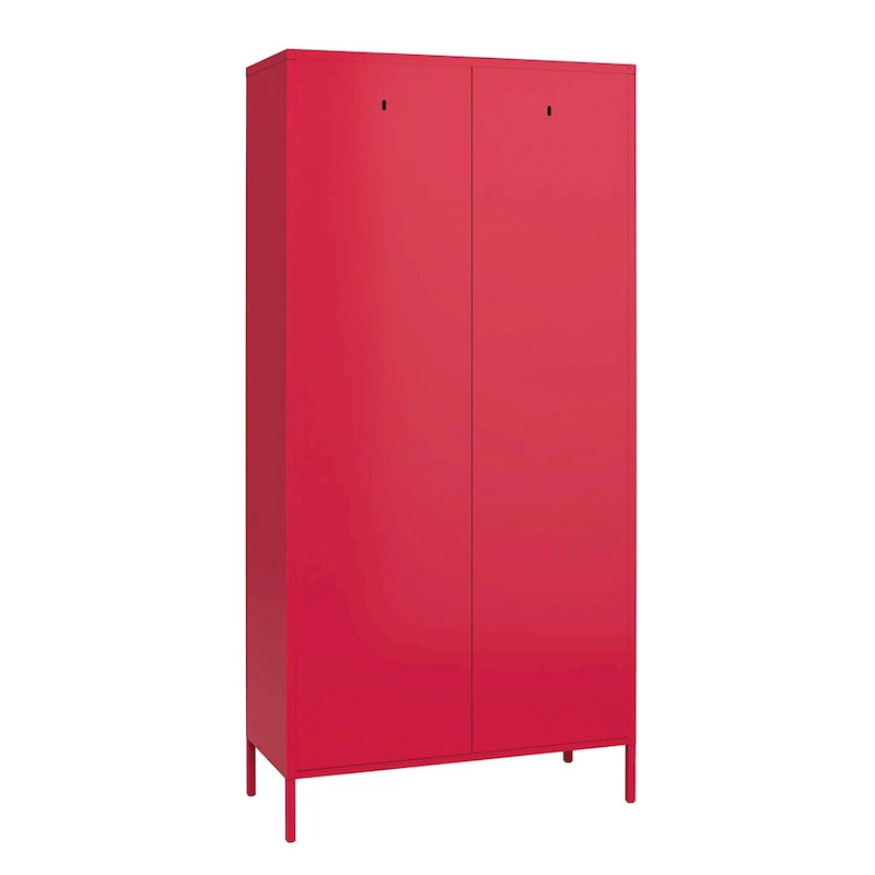 Armoire de rangement Novogratz à 2 portes, style casier métallique haut