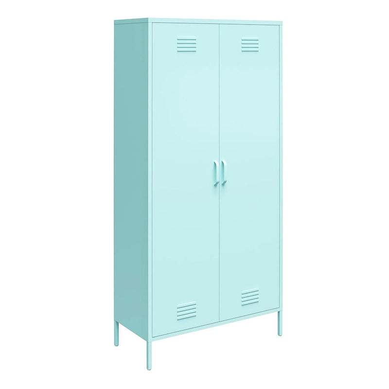 Armoire de rangement Novogratz à 2 portes, style casier métallique haut