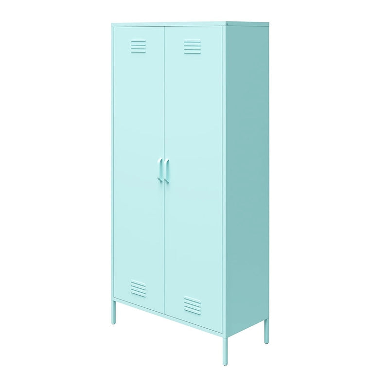 Armoire de rangement Novogratz à 2 portes, style casier métallique haut