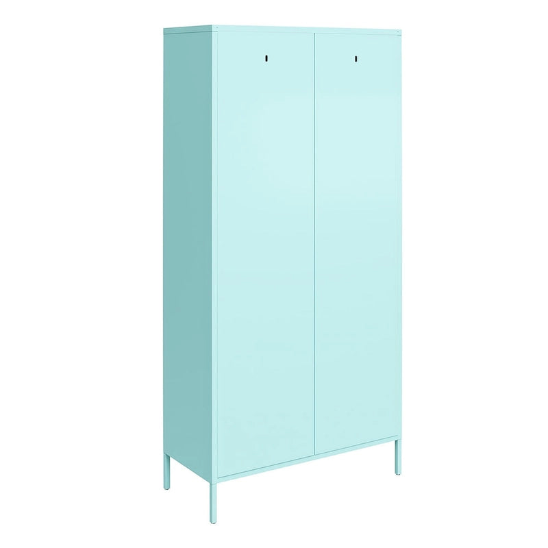 Armoire de rangement Novogratz à 2 portes, style casier métallique haut