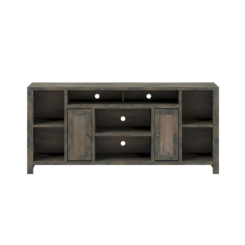 Meuble TV Bridgevine Home Joshua Creek 74 pouces (188 cm) pour téléviseurs jusqu'à 85 pouces (216 cm), aucun assemblage requis, finition bois de grange