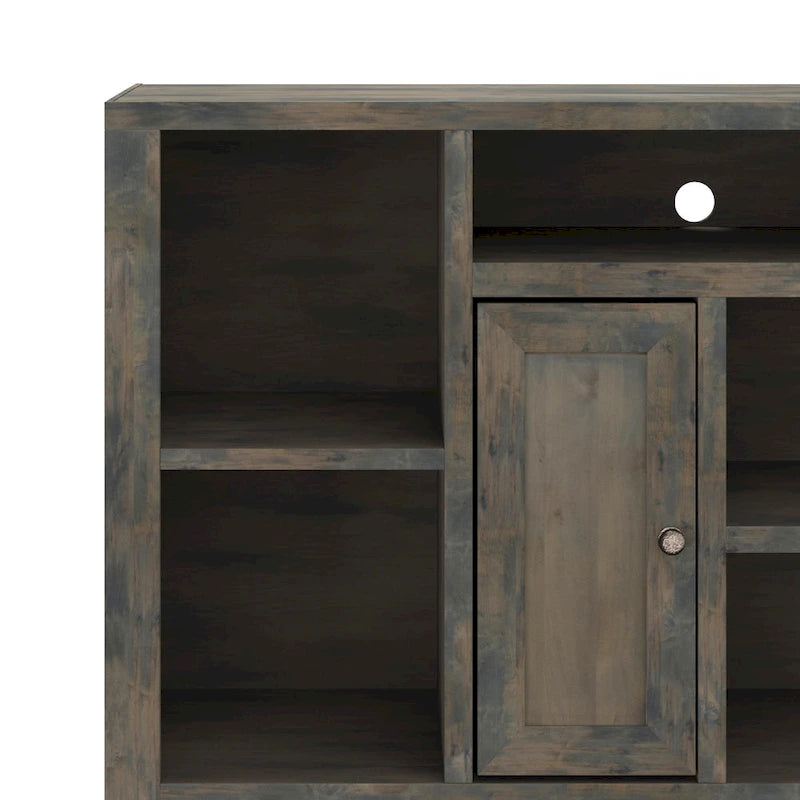 Meuble TV Bridgevine Home Joshua Creek 74 pouces (188 cm) pour téléviseurs jusqu'à 85 pouces (216 cm), aucun assemblage requis, finition bois de grange