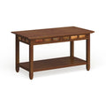 Table basse rustique en ardoise à une étagère Leick Home