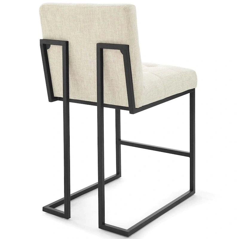 Tabouret de bar rembourré en acier inoxydable noir Carson Carrington Kampbo (lot de 2) - Non disponible