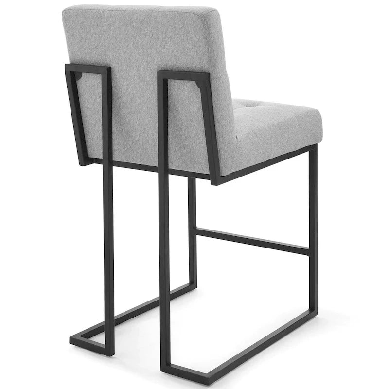 Tabouret de bar rembourré en acier inoxydable noir Carson Carrington Kampbo (lot de 2) - Non disponible