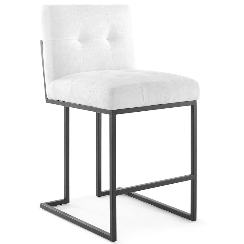 Tabouret de bar rembourré en acier inoxydable noir Carson Carrington Kampbo (lot de 2) - Non disponible