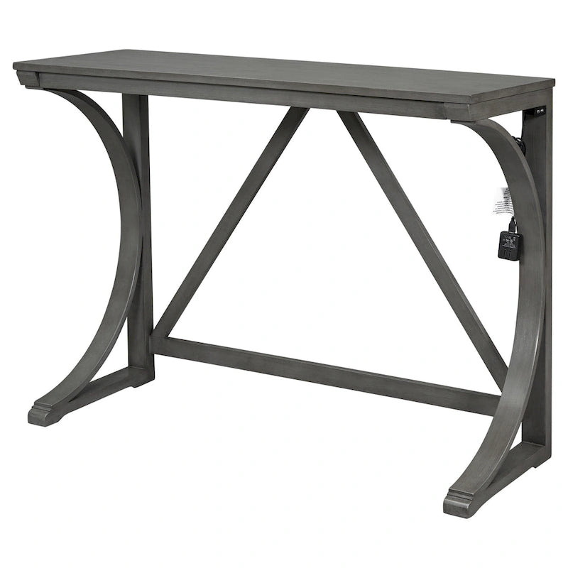 Ensemble de table à manger 3 pièces style ferme, hauteur comptoir
