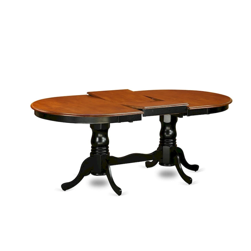 Ensemble de salle à manger East West Furniture : table ovale et chaises en bois, noir et cerisier (composition au choix)