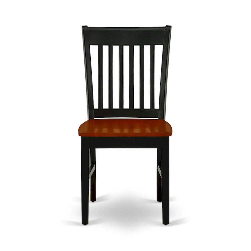 Ensemble de salle à manger East West Furniture : table ovale et chaises en bois, noir et cerisier (composition au choix)