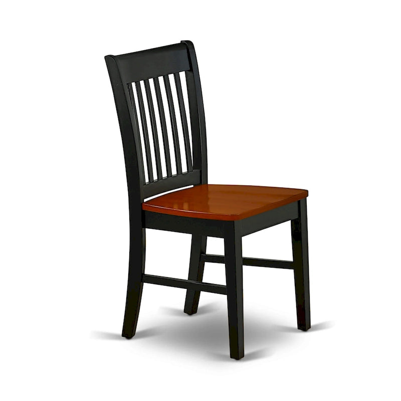 Ensemble de salle à manger East West Furniture : table ovale et chaises en bois, noir et cerisier (composition au choix)
