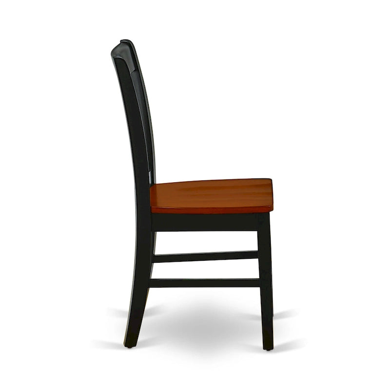 Ensemble de salle à manger East West Furniture : table ovale et chaises en bois, noir et cerisier (composition au choix)