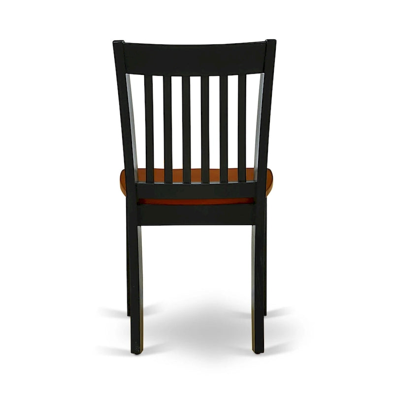 Ensemble de salle à manger East West Furniture : table ovale et chaises en bois, noir et cerisier (composition au choix)
