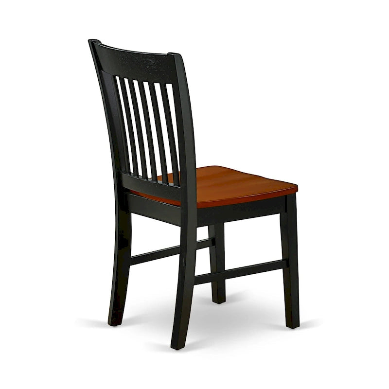 Ensemble de salle à manger East West Furniture : table ovale et chaises en bois, noir et cerisier (composition au choix)
