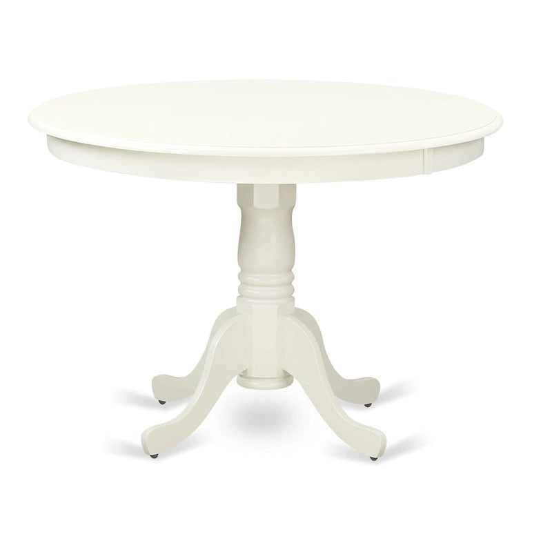 Ensemble de salle à manger 3 pièces East West Furniture : une table de cuisine avec pied central et 2 chaises Parsons en tissu lin (options de finition)