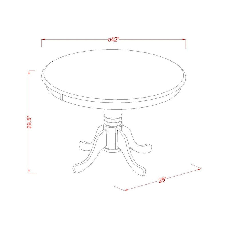 Ensemble de salle à manger 3 pièces East West Furniture : une table de cuisine avec pied central et 2 chaises Parsons en tissu lin (options de finition)